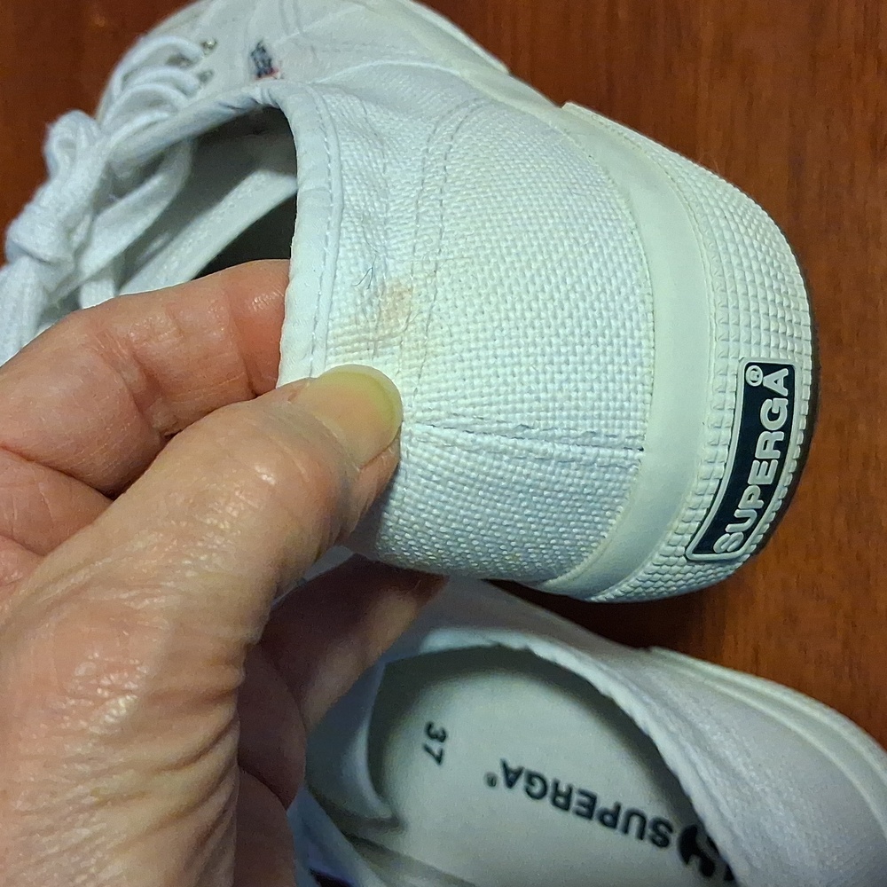 Superga Classic White Canvas Lace Up Sneakers Womens Sz 37/US 6.5M - Picture 11 of 11